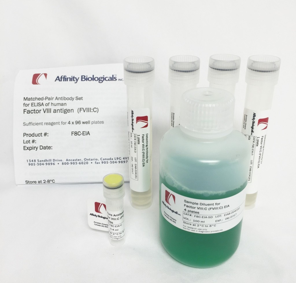 Factor VIII:C - Paired Antibody Test Kit for ELISA | Quadratech Diagnostics